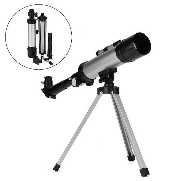 Telescop astronomic cu trepied din aluminiu, distanta focala 360mm,nou
