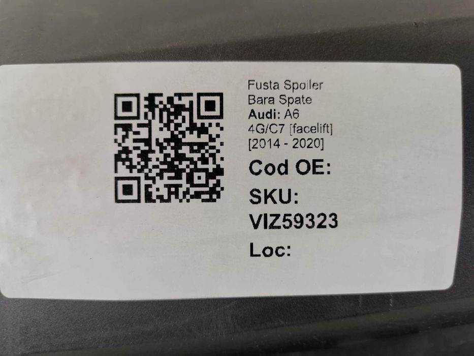 Спойлер За Задна Броня / Spoiler Za Zadna Bronya Audi A6 4G/C7 [faceli