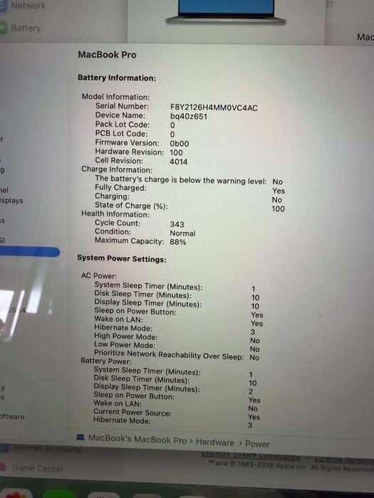 Macbook Pro 16 M1 max 64GB ram 1TB SSD