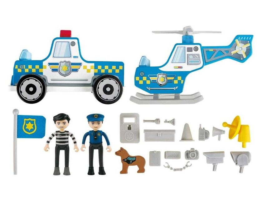 Jucărie din lemn Hape - Departamentul de Poliţie