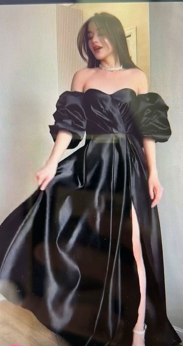 Вечерний көйлек плотный атлас