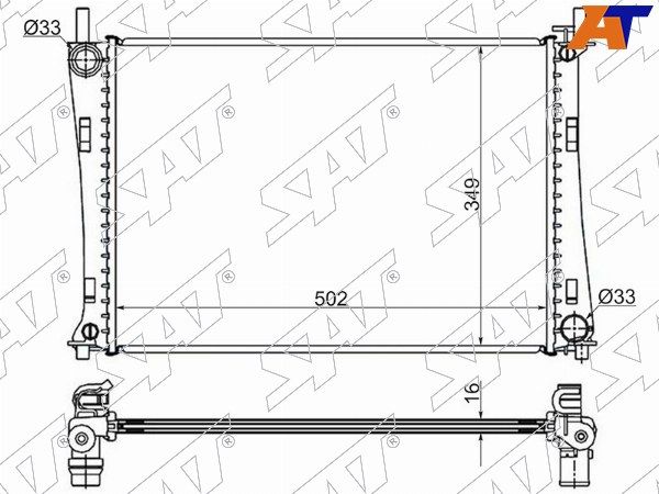 Радиатор Двигателя Ford Fusion