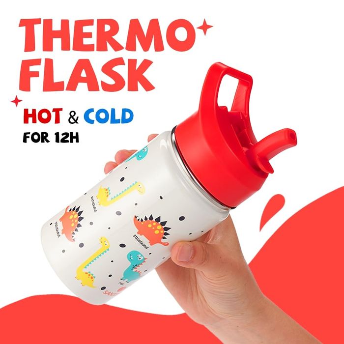 Висококачествена Детска бутилка за вода SANTECO със сламка 500мл