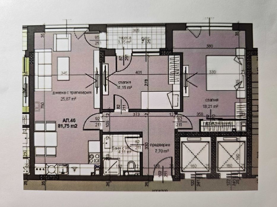 Продава се Тристаен апартамент в Пловдив, Тракия - 95 кв.м за 1537 €/кв.м - Снимка #2