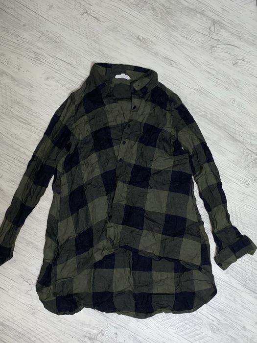 Зеленая рубашка-платье Coton