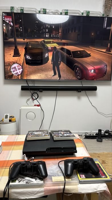Joc Consola Ps3 Playstation Slim+GTA 4Jocuri+Controller Wireless-HDMI-