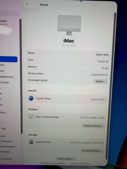 I mac M4 16gb ram