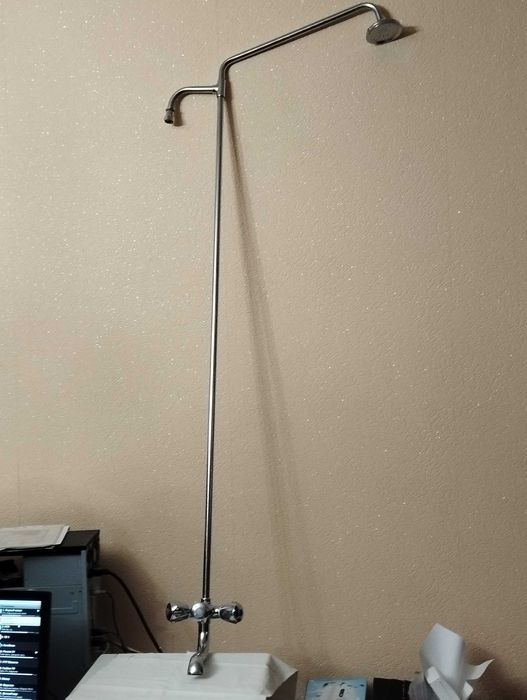 смеситель на водогрейную колонку (титан) латунь