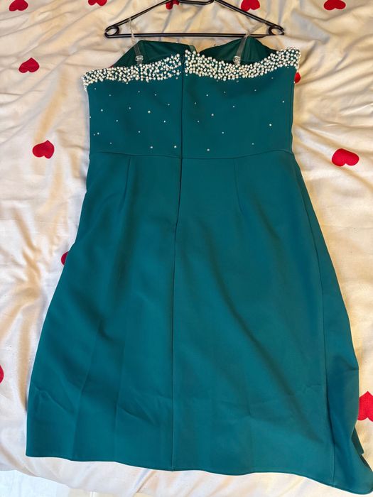 Rochie Elegantă - Verde smarald, ocazii speciale, marime 42/XL