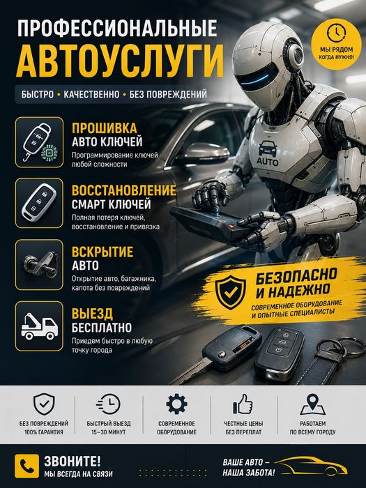 Вскрытие авто  восстановление ключей