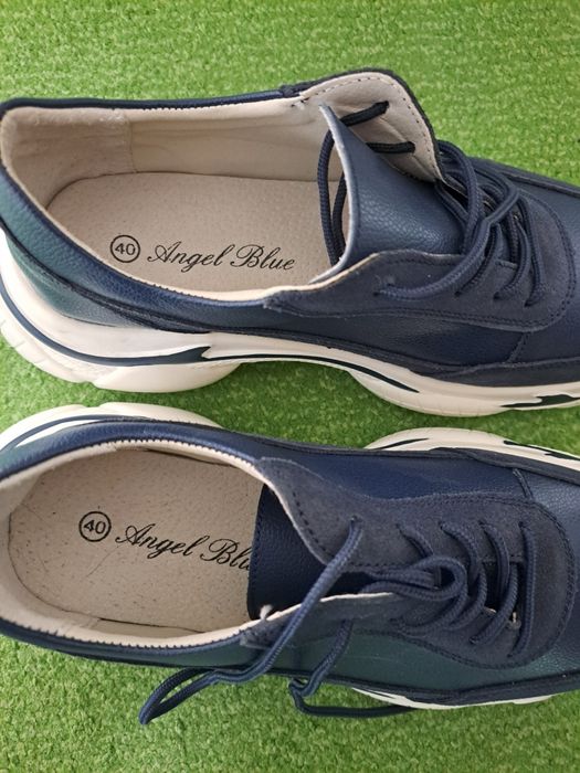 Vind pantofi piele naturala Dora -bleumarin