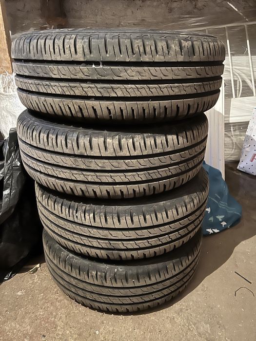 Vand 4 cauciucuri de vara + jante aluminiu pt opel astra G