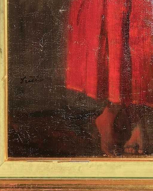 DE COLECTIE! Tablou VECHI ~Fata cu ulcior~Szüle Péter (1886-1944)