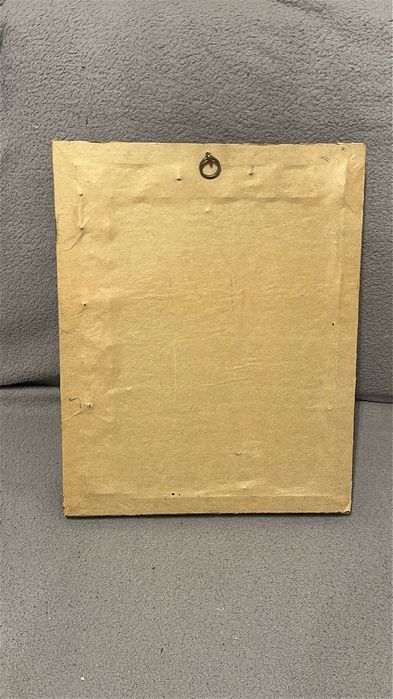 Icoana mare veche ortodoxa greceasca metal Sf. Fecioara Maria