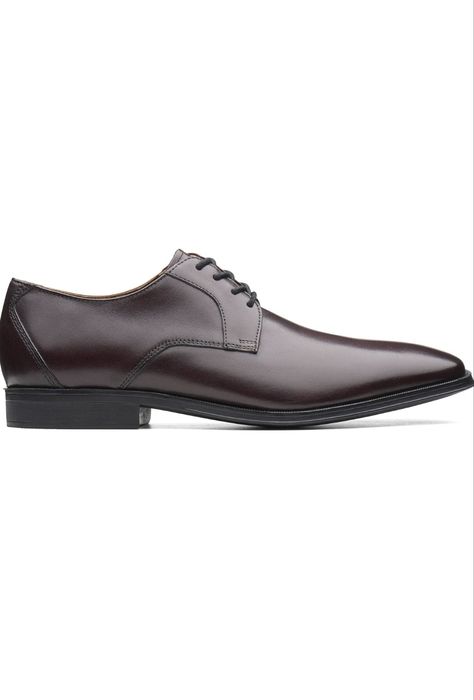Мъжки кожени обувки Clarks Gilman Lace в бордо цвят. Размер 45