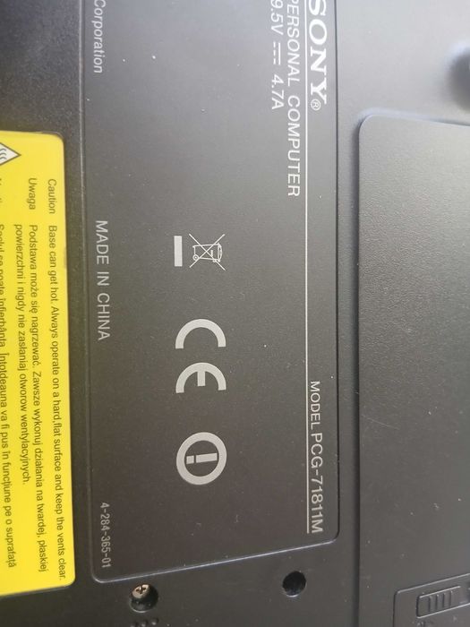 Laptop Sony Vaio PCG 71811M
