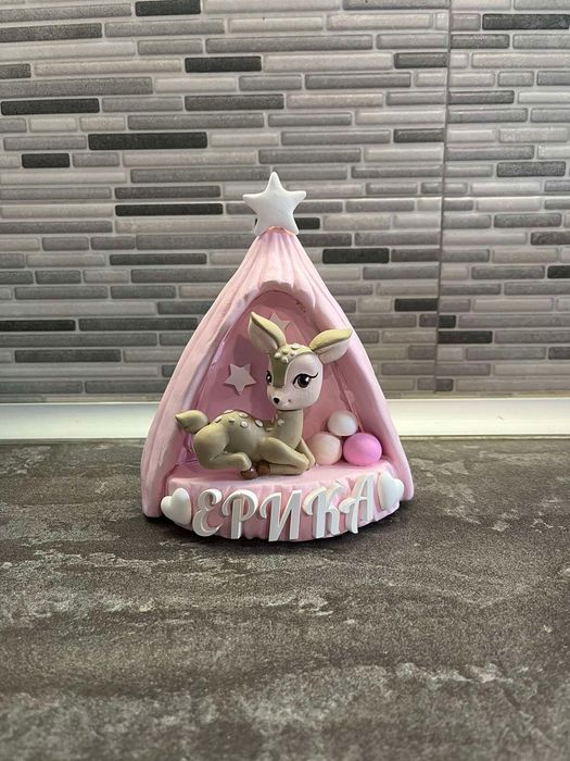 Детска персонализирана лампа с Бамби