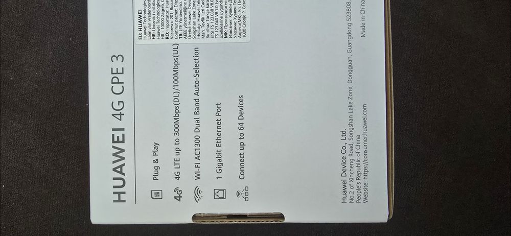 Router Tp Link Archer MR500  NOU, si Huawei 4G CPE 3 cutie sigilata