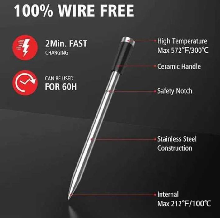BFOUR BF-40 Wireless Smart термометър за месо и BBQ с 2 сонди