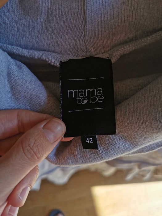 Памучен пуловер с поло яка за бременни и кърмещи дами, размер 42