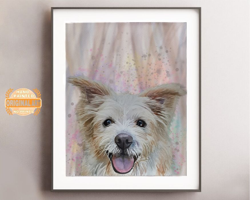 Ръчно рисувани персонализирани портрети на домашни любимци с акварел