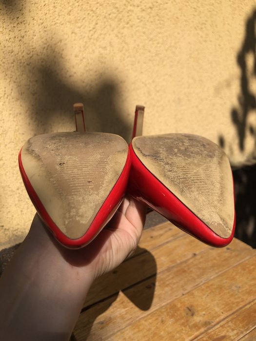 Pantofi lac roșu cu toc 9 cm