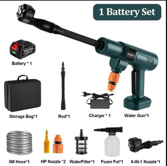 Мойка высокого давления YOFIDRA, МОЩНАЯ 200бар, 2 АКБ, НОВАЯ ОРИГИНАЛ