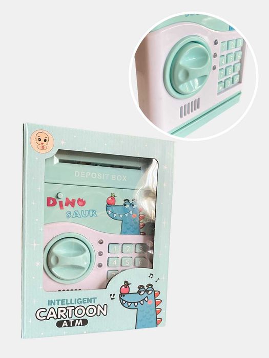 Новый музык-ный сейф-копилка с кодовым замком-отличный подарок ребенку