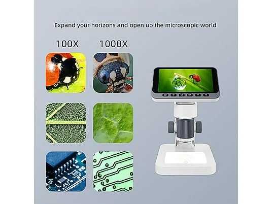 Цифров микроскоп LCD дисплей 4,5 инча 1080P 1000X 8 LED светлини