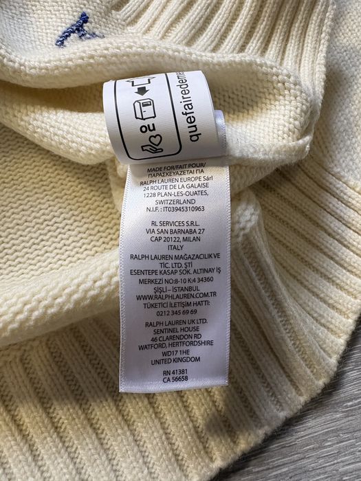 Pulover crem cu ursuleț, RL