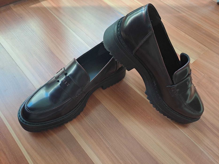 Esprit, лачени мокасини от еко кожа