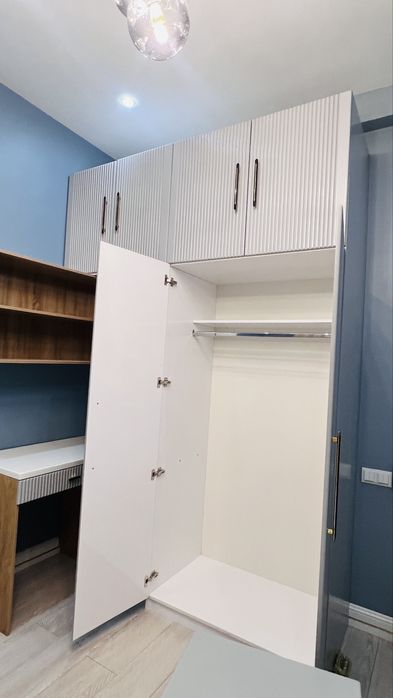 Замонавий шкаф + иш столи — битта дизайн, тўлиқ қулайлик