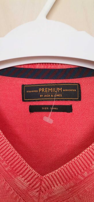 Pulover bărbati Jack&Jones bumbac 100% anchior S (fit M) Nou