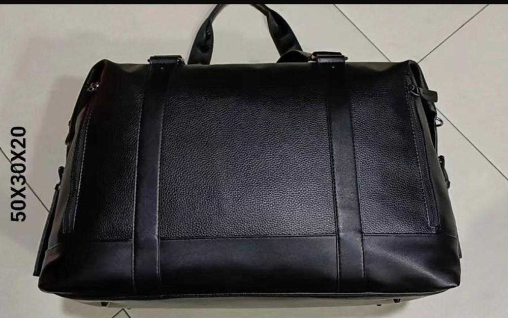 Кожаные стильные сумки дорожные (0990)