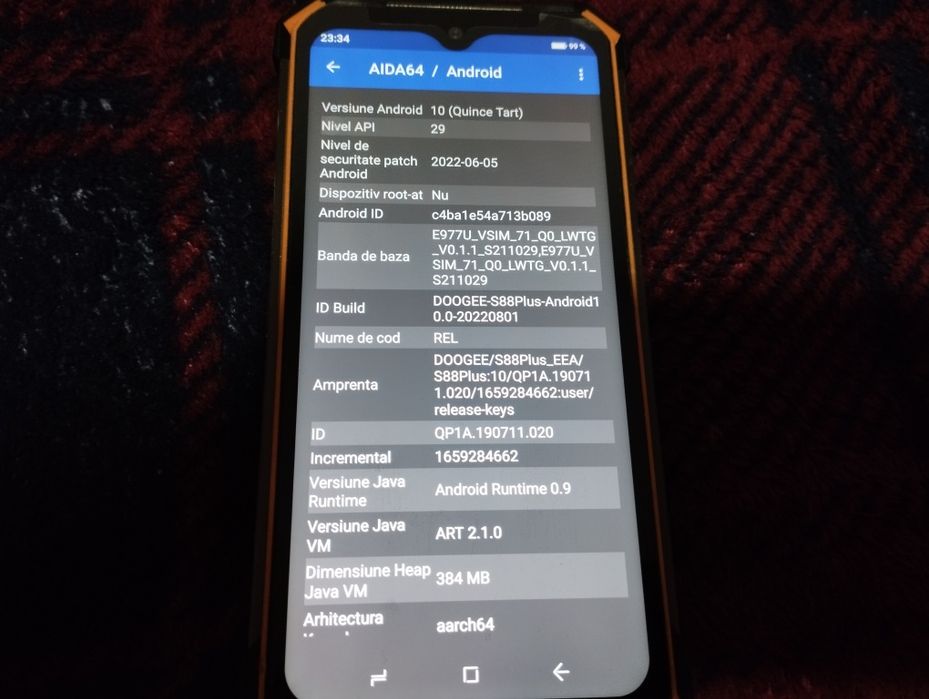 Telefon mobil Doogee S88 Plus 4G 128gb 8gb ram rezistent la socuri.