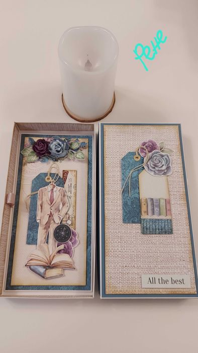 Елегантна картичка в кутия за поводи: бал, юбилей, рожден ден