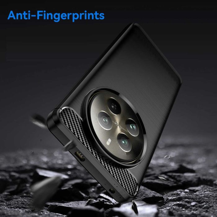 Realme 12 5G / 12X / 12 Pro - Удароустойчив Кейс Гръб CARBON