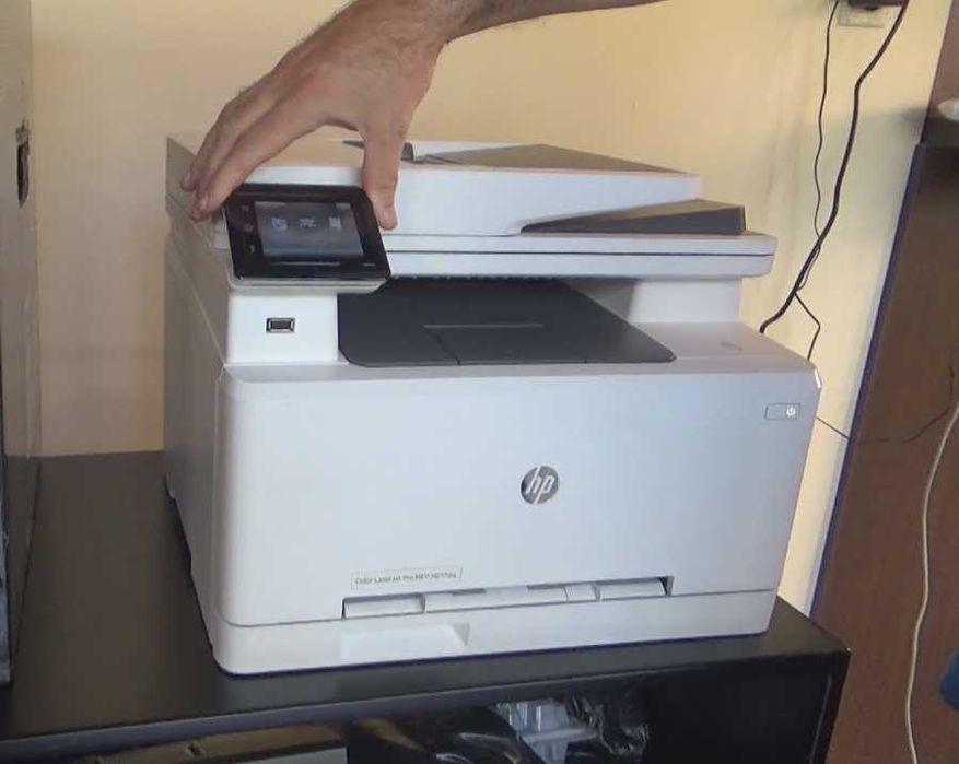 Цветной лазерный МФУ принтер HP M277n с автоподатчиком сканера и сетью