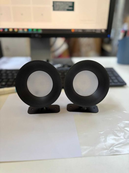 Set 2 Lămpi de Perete FULEN, Reglabile, Negru