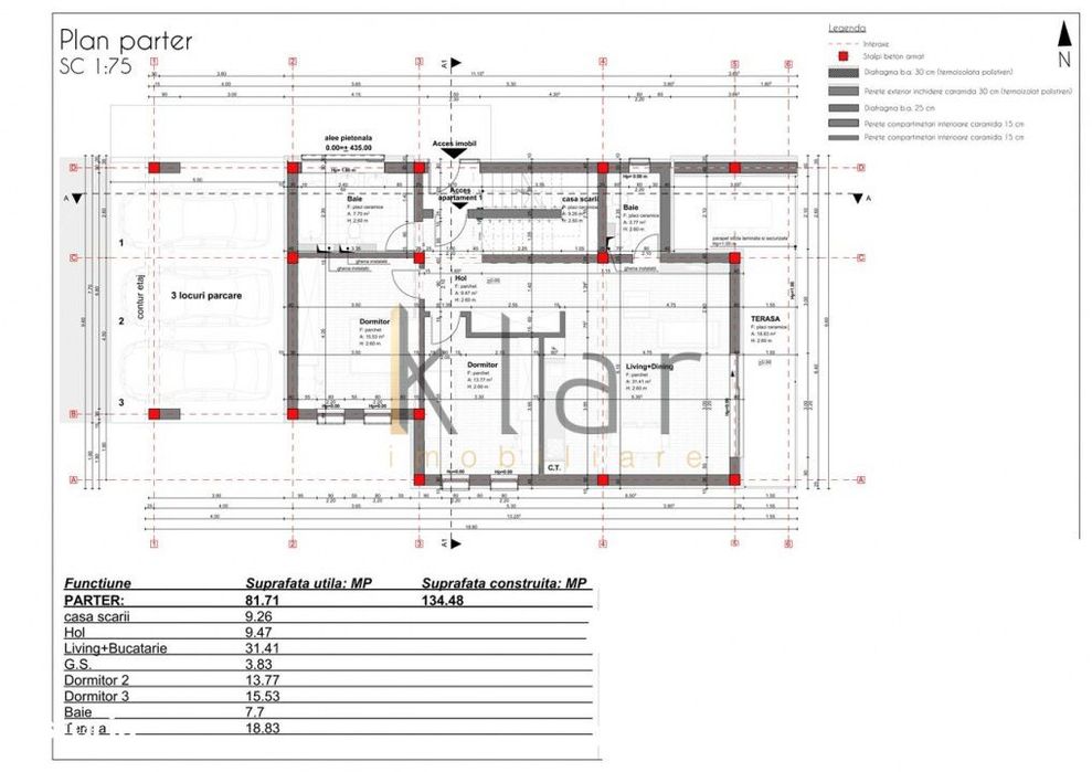 Apartament 5 camere pe 2 niveluri 159mp GRADINA 357mp, zona Campului