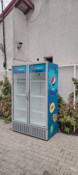 Vitrina frigorifica bauturi/  lactate dubla / frigider dublu generatie NOUA Led economic