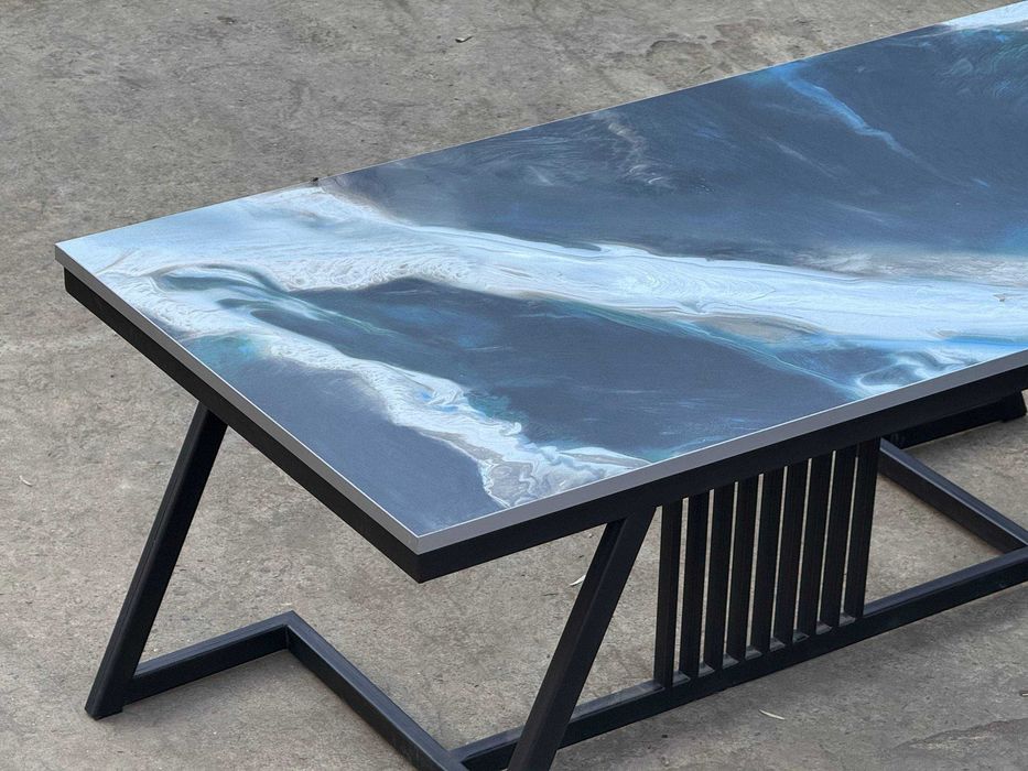 Журнальный столик из МДФ с изображением океанской воды