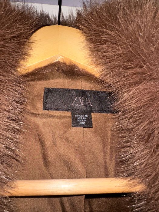 Дамско пухено палто zara