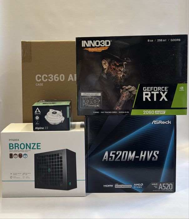 Геймърски компютър AMD Ryzen 5 3600,Nvidia RTX 2060Super 8GB, 16GB Ram,256GB SSD