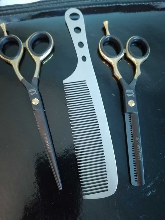 Set Foarfeci profesionale jaguar de tuns filat pieptăn 6