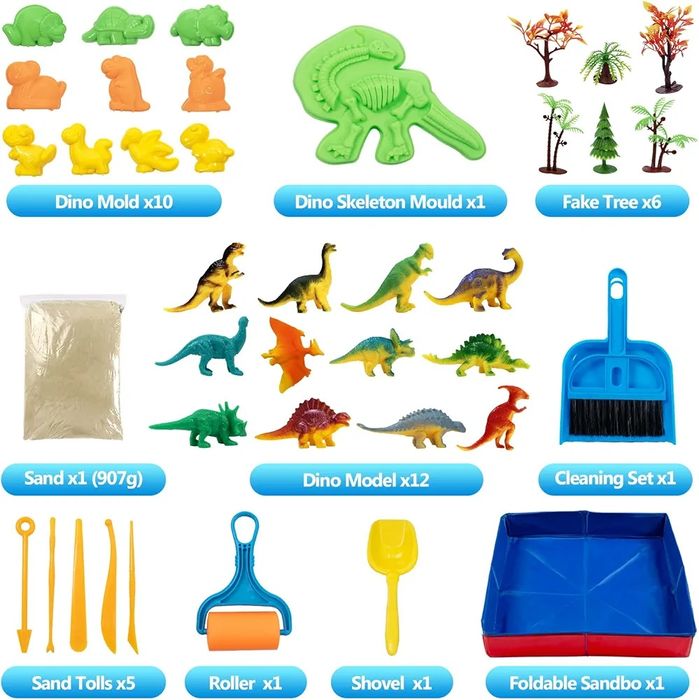 Детски пясъчник с динозаври
