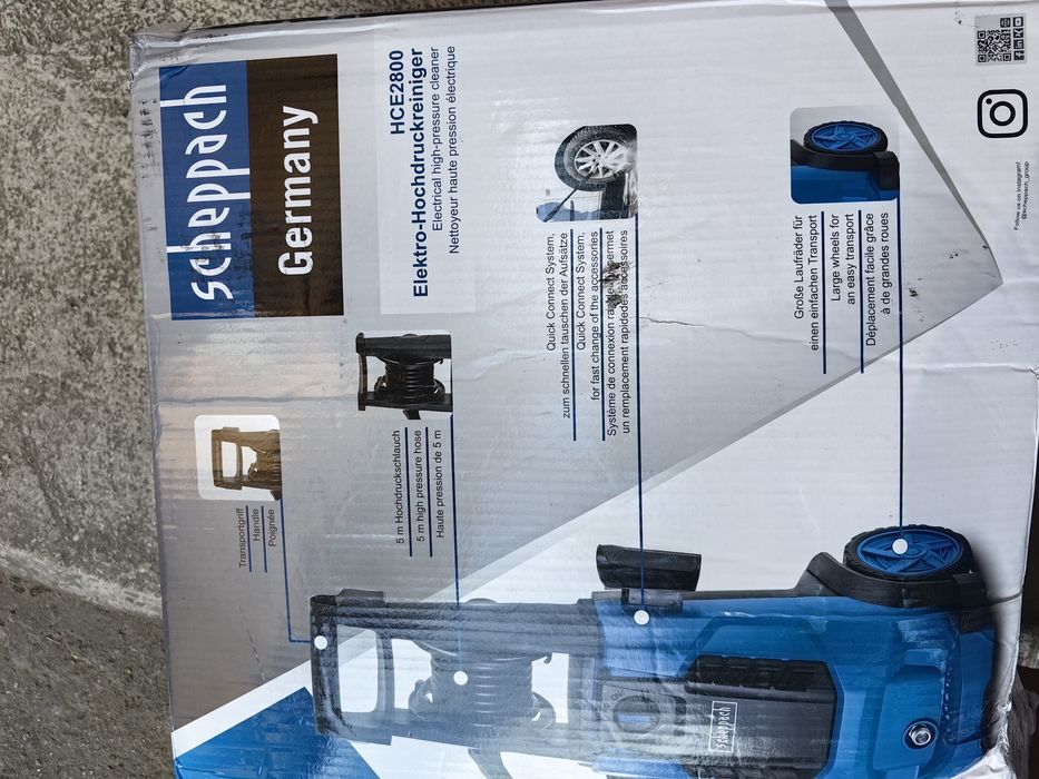 Водоструйка Scheppach HCE3000, 2400W, 180 bar, син