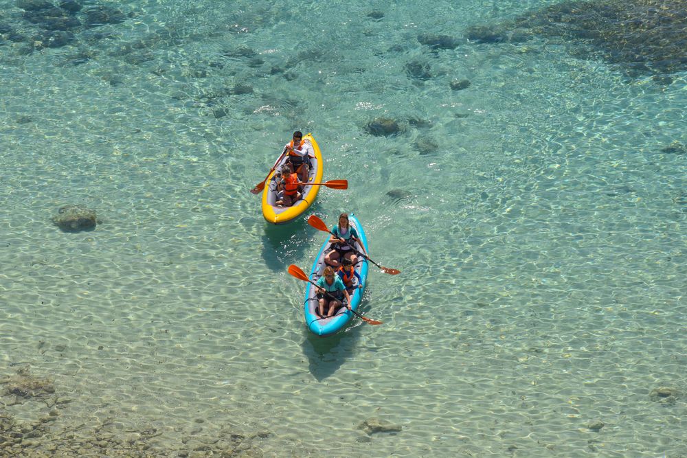 Pagaie simplă canoe 100 reglabilă alu - produs resigilat Decathlon