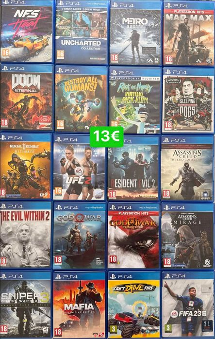 Playstation 4/5 / God of War / Mortal Kombat / Tomb Raider / The Witch