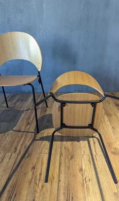 Трапезен стол Karino натурален и черен